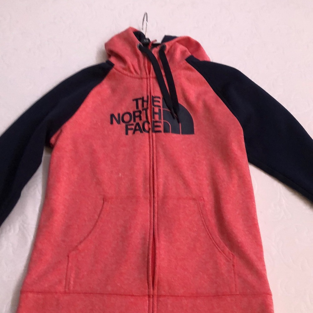 Navy and pink northface jacket || size S